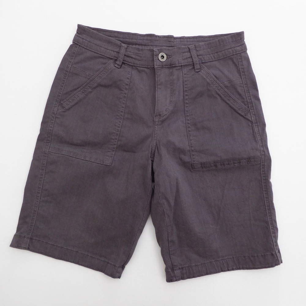 KUHL Seaboard Women Shorts Charcoal Gray Size 2 Utility Outdoor Zip Fly Modall